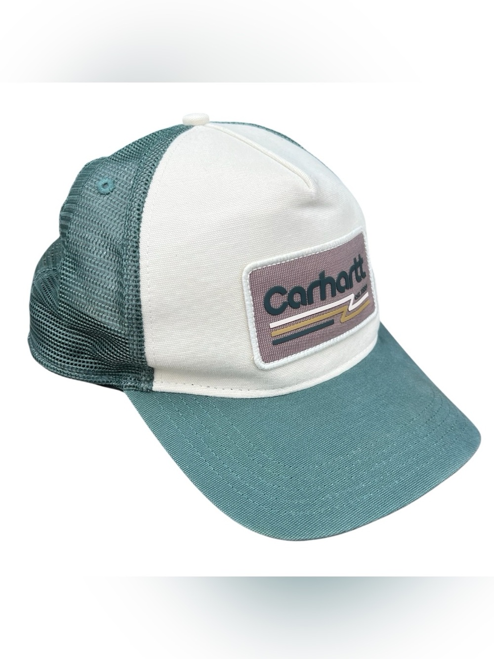 Carhartt brand patch green mesh adjustable trucker cap men’s OS